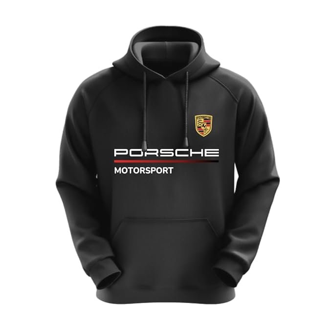 Hoodie for Car Enthusiast for Men & Women Black Hoodie 100% Cotton Car Printed Hoodies. - Image 5
