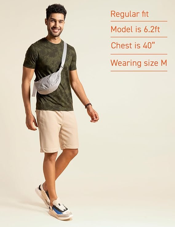 Regular Fit Cotton Blend Tshirt Half Sleeve Crew Neck Comfortable Casual Lightweight Premium Vortex Elemental Breeeze Tshirts for Men - Image 5