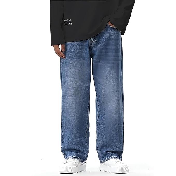 Men Jeans || Relaxed Pants || Denim Baggy Jeans - Image 3