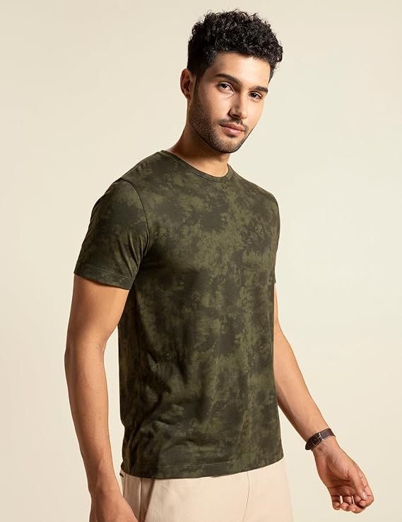 Regular Fit Cotton Blend Tshirt Half Sleeve Crew Neck Comfortable Casual Lightweight Premium Vortex Elemental Breeeze Tshirts for Men - Image 4